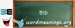 WordMeaning blackboard for thb